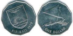 1 dollar (Canoa estabilizadora) from Kiribati