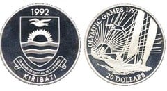20 dollars (Barcelona 92 Olympic Games) from Kiribati