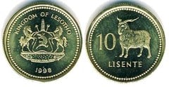 10 lisente from Lesotho