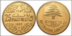 25 piastras from Lebanon