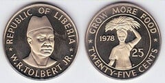 25 cents from Liberia