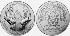 5 dinars (Año Internacional de las Personas Discapacitadas) from Libya