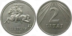 2 litai from Lithuania