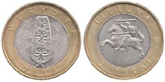 2 litai (Verpste) from Lithuania