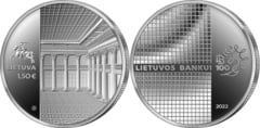 1,5 euro (Centenary of the Bank of Lithuania) from Lithuania