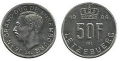 50 francs from Luxembourg