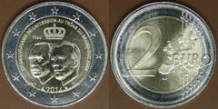2 euro (50th Anniversary of the Ascension of Grand Duke John to the Throne) from Luxembourg