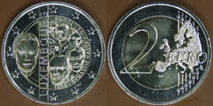 2 euro (125 Aniversario de la Dinastía Nassau-Weilburg) from Luxembourg