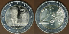 2 euro (15 Aniversario de la Ascensión al Trono del Gran Duque Enrique) from Luxembourg