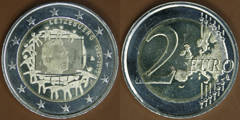 2 euro (30th Anniversary of the European Flag) from Luxembourg