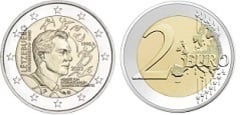 2 euro (25th Anniversary as a Member of the International Olympic Committee) from Luxembourg