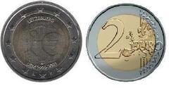 2 euro (10 Aniversario de la Unión Económica Monetaria / UEM) from Luxembourg