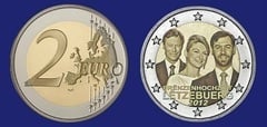 2 euro (Royal Wedding of Hereditary Grand Duke William and Countess Stephanie de Lannoy) from Luxembourg
