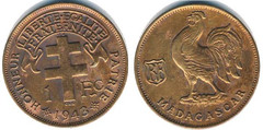 1 franc (Colonia Francesa) from Madagascar
