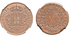 5 réis (Maria II) from Madeira