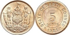 5 cents (British North Borneo) from Malaya & British Borneo