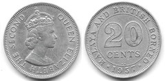20 cents from Malaya & British Borneo