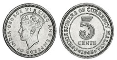 5 cents (George VI) from Malaya