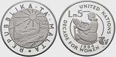 5 liri (Decade for women) from Malta