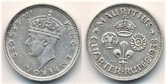 1/4 rupee from Mauritius