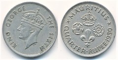 1/4 rupee from Mauritius