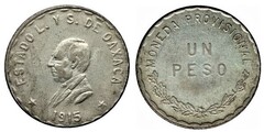 1 peso (Oaxaca) from Mexico-Provinces