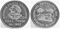 5 pesos (Inauguración del Ferrocarril del Sureste) from Mexico