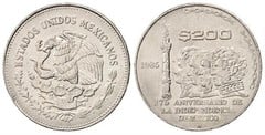 200 pesos (175 Aniversario de la Independencia) from Mexico