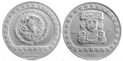 5 nuevos pesos (Huehueteotl) from Mexico