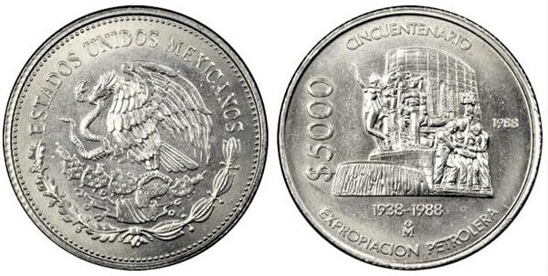 Photo of 5.000 pesos (Cincuentenario de la Expropiación Petrolera)