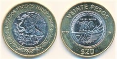 20 pesos (Centenario de la Fuerza Aérea) from Mexico