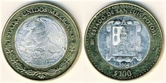 100 pesos (Estado de San Luis Potosí) from Mexico