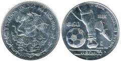50 pesos (Soccer World Cup-Mexico 86) from Mexico