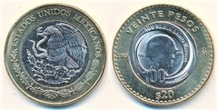 20 pesos (Centenario del Ejército Mexicano) from Mexico