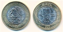 20 pesos (150 Aniversario del Nacimiento de Belisario Dominguez) from Mexico
