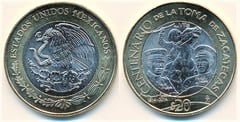 20 pesos (Centennial of the Taking of Zacatecas) from Mexico