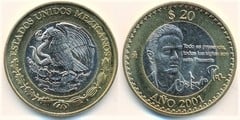 20 pesos (Octavio Paz) from Mexico