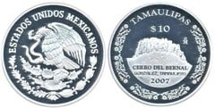 10 pesos (Tamaulipas-Cerro del Bernal) from Mexico