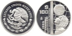 100 pesos (Copa Mundial de Futbol-México 86) from Mexico