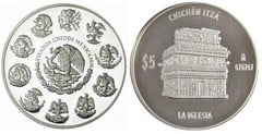 5 pesos (Chichén Itzá-La Iglésia) from Mexico