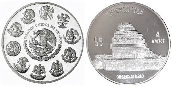 Photo of 5 pesos (Chichén Itzá-Observatorio)