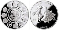 5 pesos (Jarabe Tapatio) from Mexico