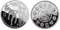 5 Pesos (Jugador de Pelota) from Mexico