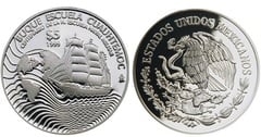 5 pesos (Cuauhtemoc School Ship) from Mexico