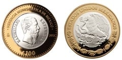 100 pesos (1 Peso.1866.Second Empire) from Mexico