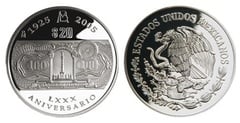 20 Pesos (80 Aniversario del Banco de México) from Mexico