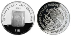 10 pesos (Estado de Baja California Sur) from Mexico