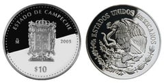 10 Pesos (Campeche Heráldica) from Mexico