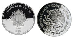 10 Pesos (Durango Heraldry) from Mexico