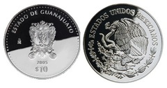 10 Pesos (Guanajuato Heraldry) from Mexico